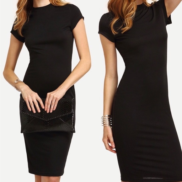 CAP SLEEVE SHEATH DRESS - Picture 2 of 8